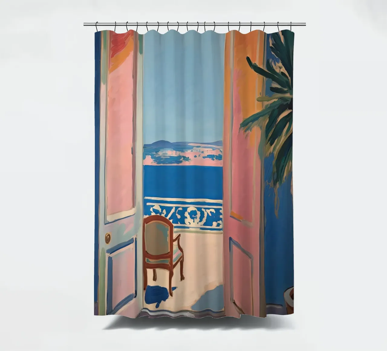 Open Window - inspiriert von Henri Matisse Duschvorhang von Nikis Art Studio