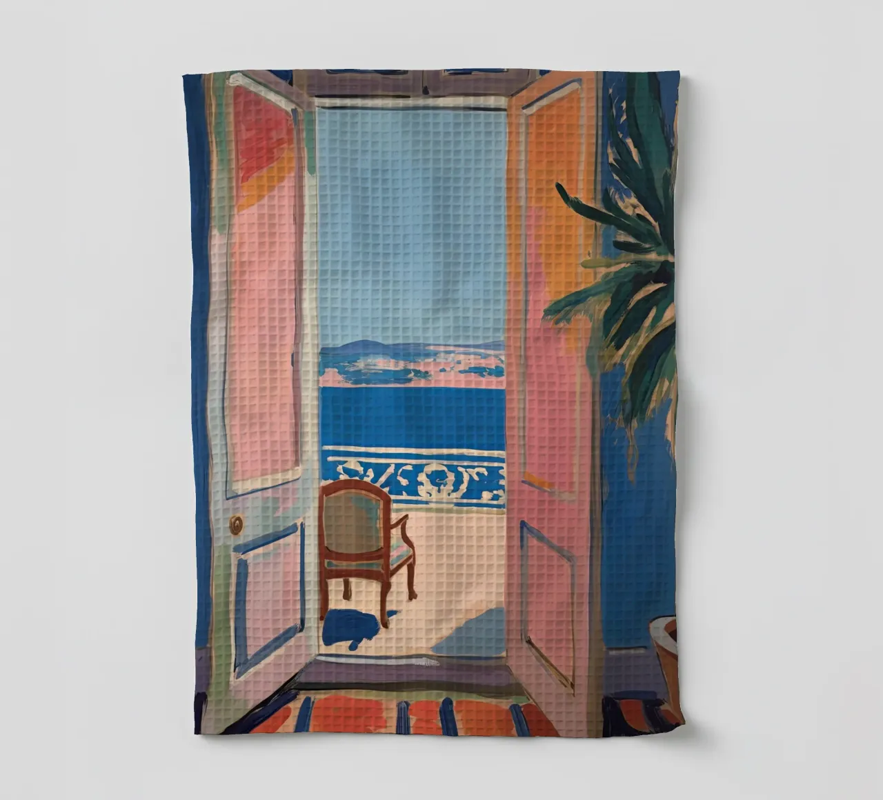 Open Window - inspiré par Henri Matisse torchon de Nikis Art Studio
