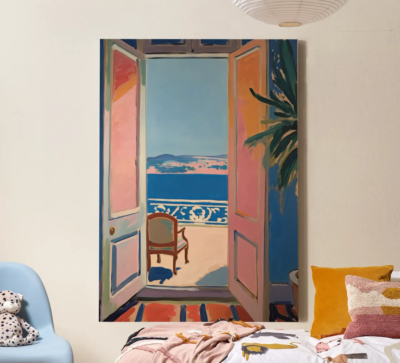 Open Window - inspired by Henri Matisse canvas with Floater frame by Nikis Art Studio