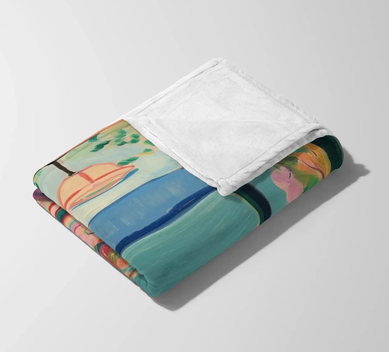 A window into the infinity of colours fleece blanket by Nikis Art Studio