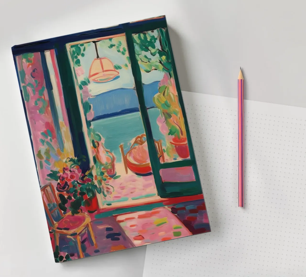 A window into the infinity of colours notebook by Nikis Art Studio