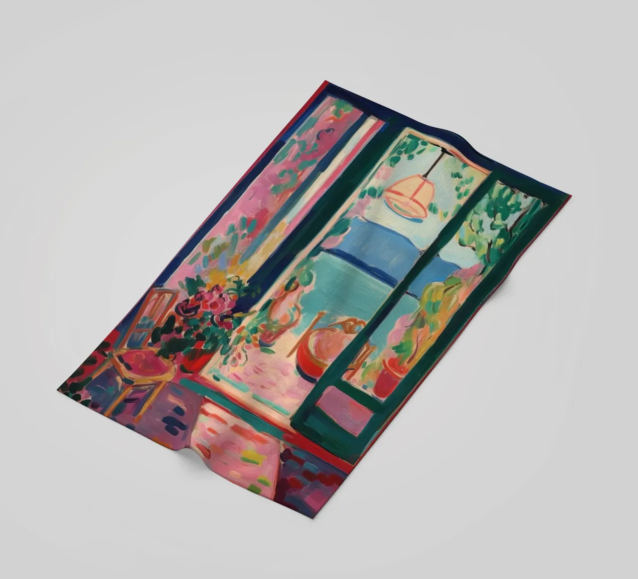 A window into the infinity of colours beach towel by Nikis Art Studio