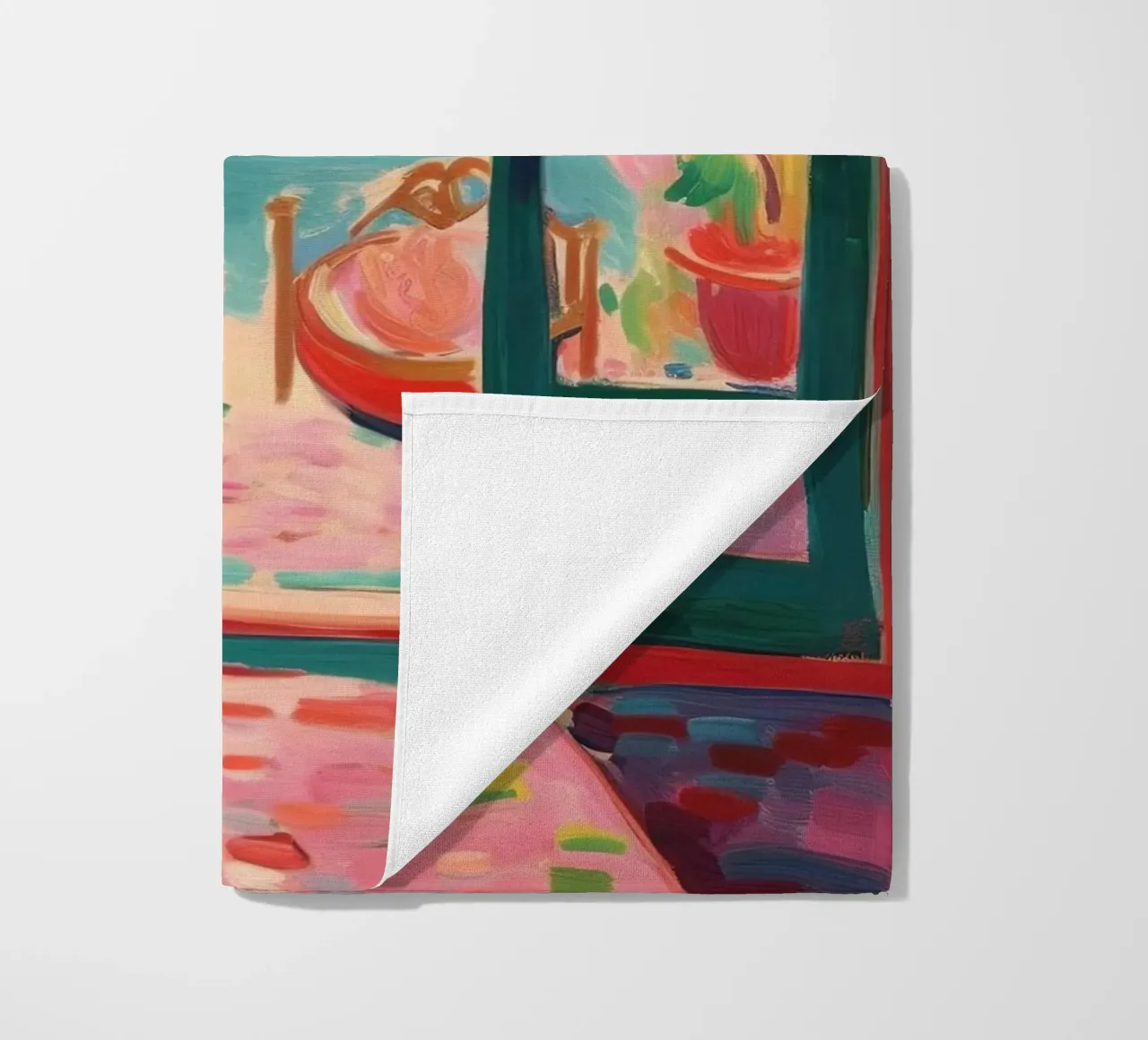 A window into the infinity of colours beach towel by Nikis Art Studio