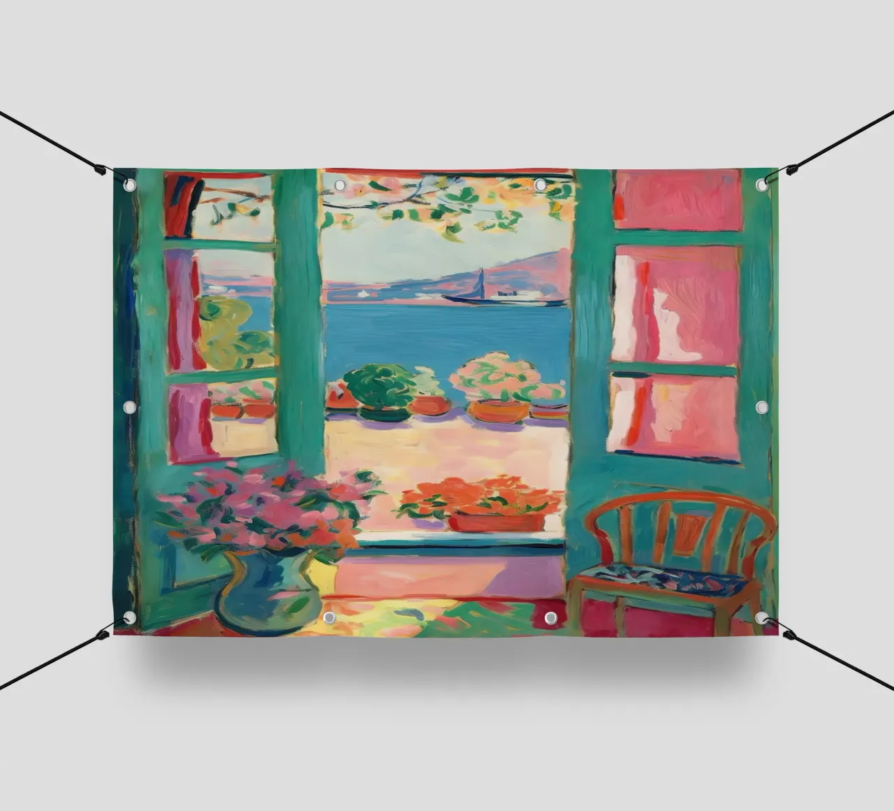 Finestra aperta - ispirato a Henri Matisse telo in pvc da Nikis Art Studio