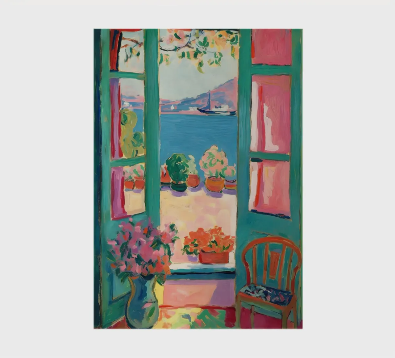 Open Window - inspired by Henri Matisse notebook by Nikis Art Studio