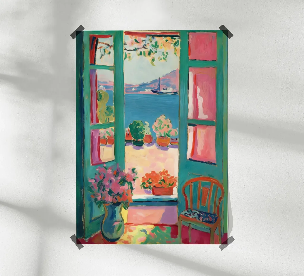 Open Window - inspiriert von Henri Matisse Hahnemühle von Nikis Art Studio