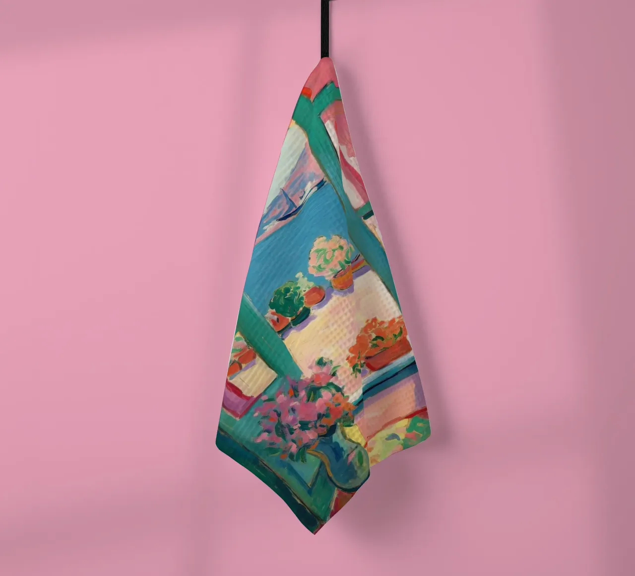 Open Window - inspired by Henri Matisse tea towel by Nikis Art Studio