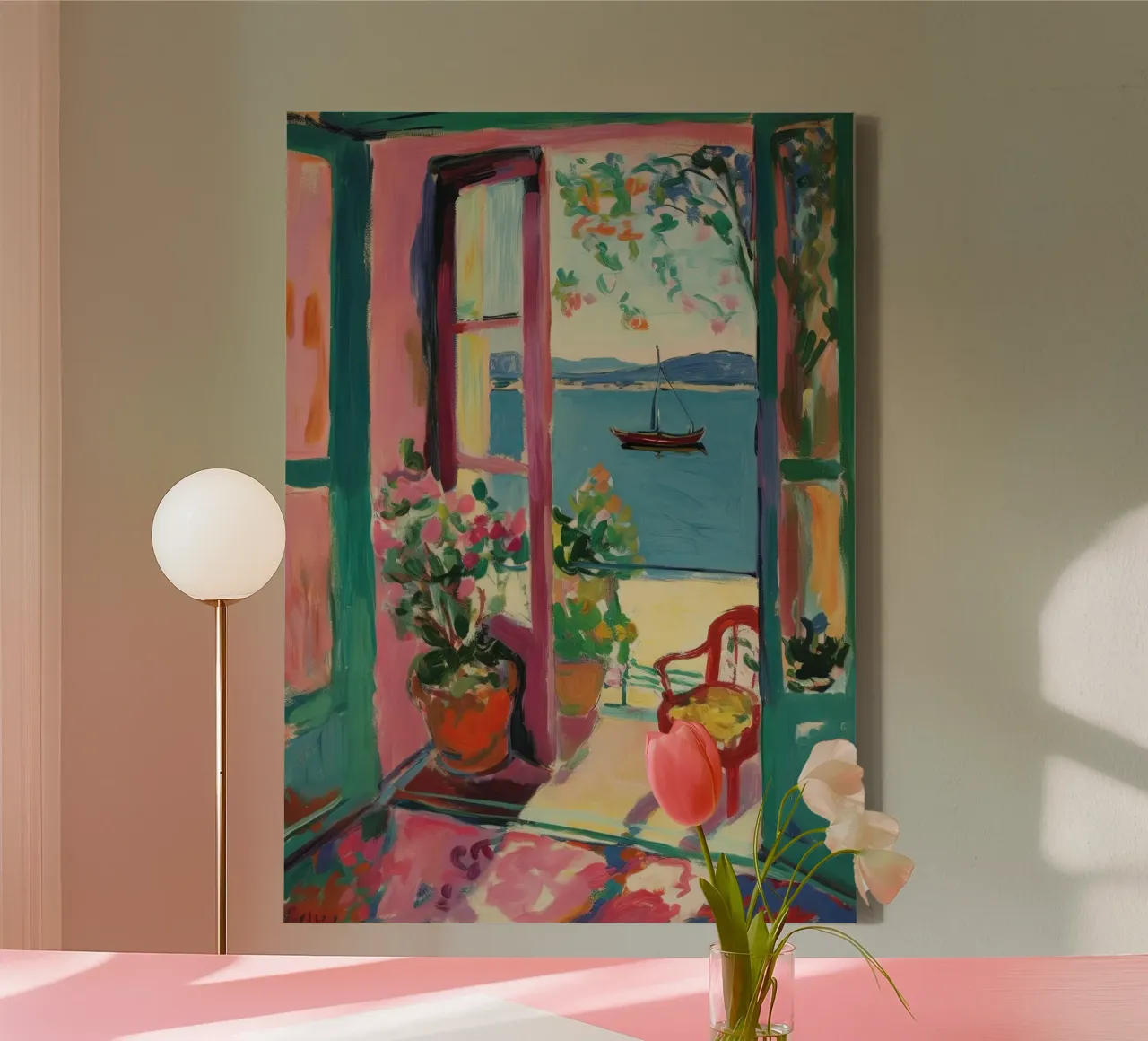 Open window, open dreams canvas by Nikis Art Studio