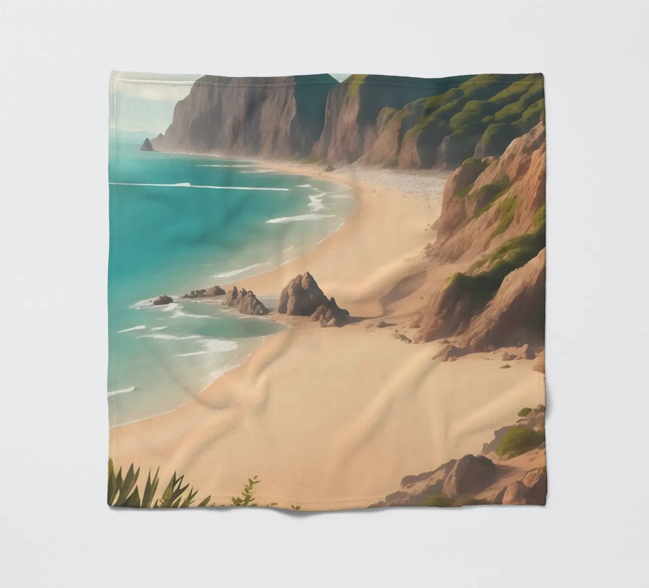 Spiaggia di sabbia coperta in pile da Charnwood Prints