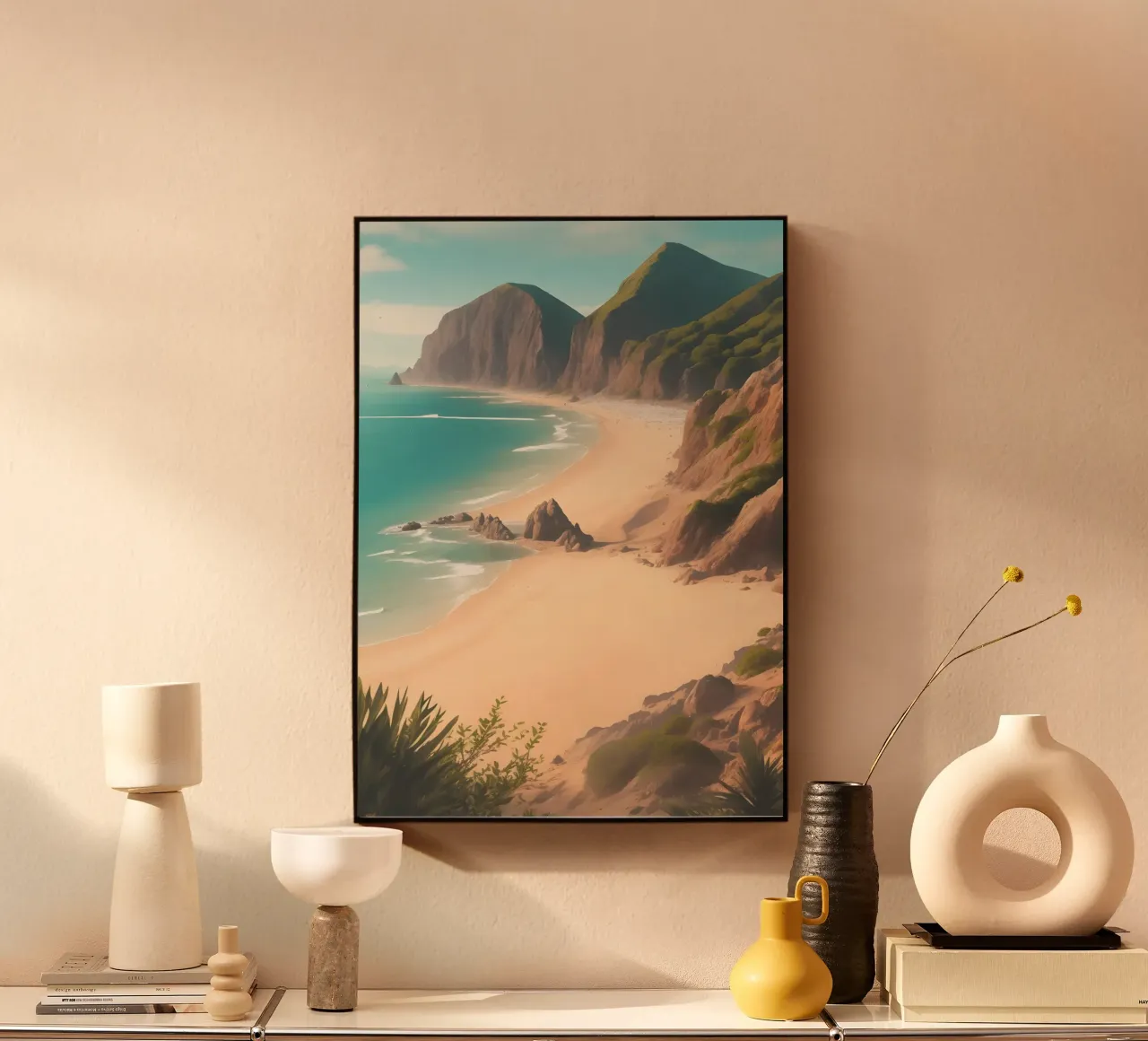 Spiaggia di sabbia plexiglass da Charnwood Prints