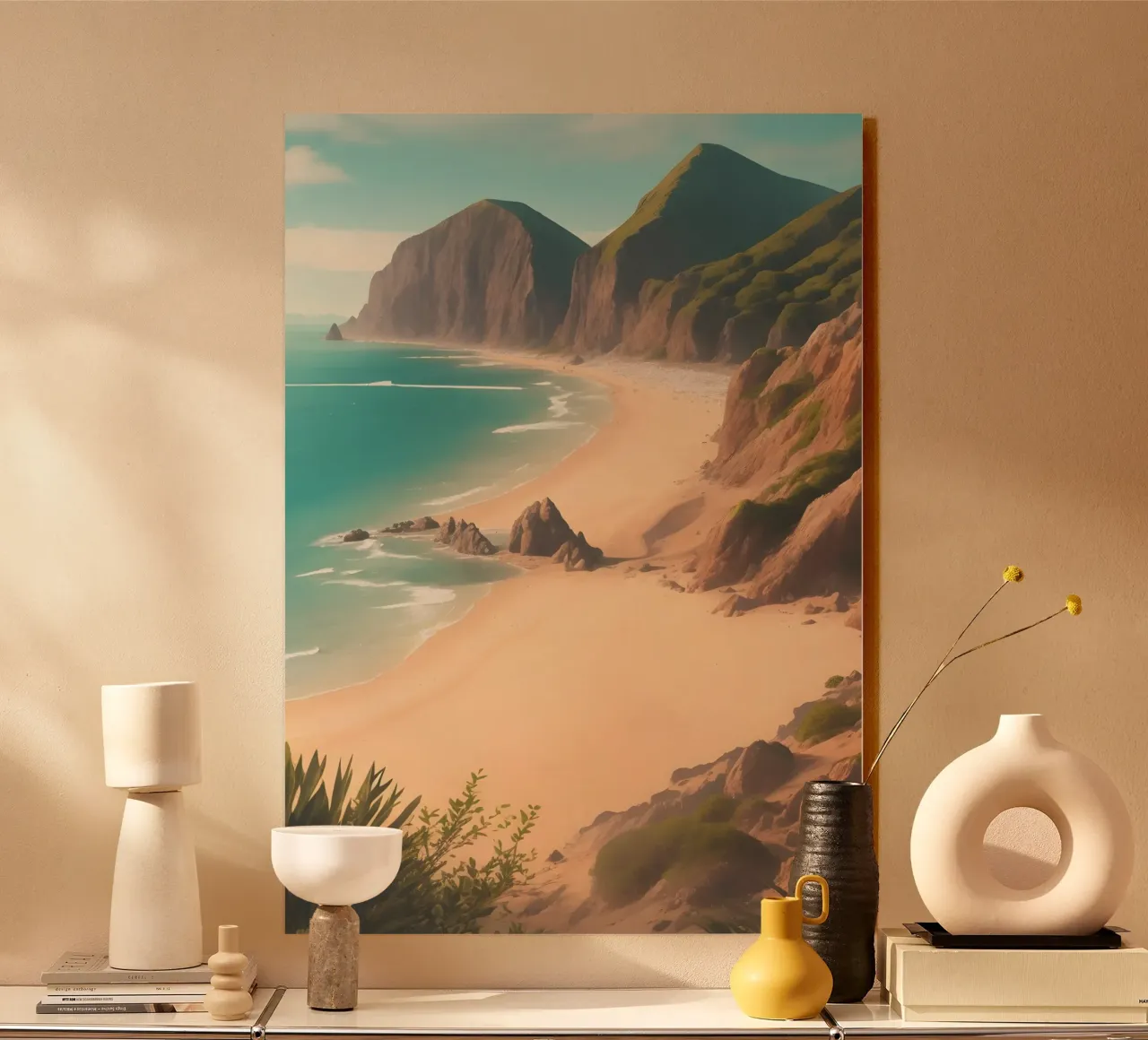Spiaggia di sabbia plexiglass da Charnwood Prints