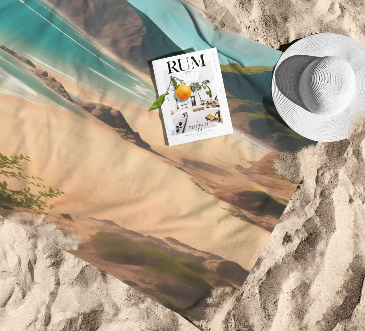 Spiaggia di sabbia telo mare da Charnwood Prints
