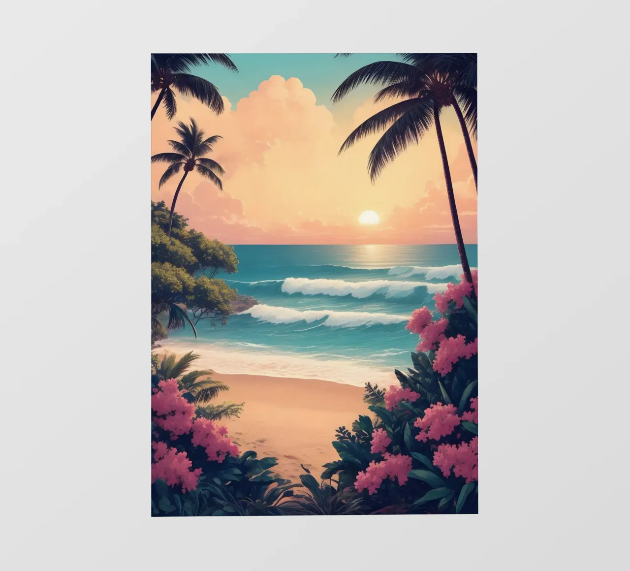 Spiaggia tropicale pellicola backlit da Charnwood Prints