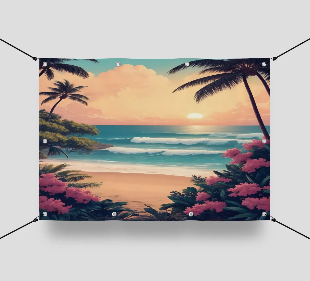 Spiaggia tropicale telo in pvc da Charnwood Prints