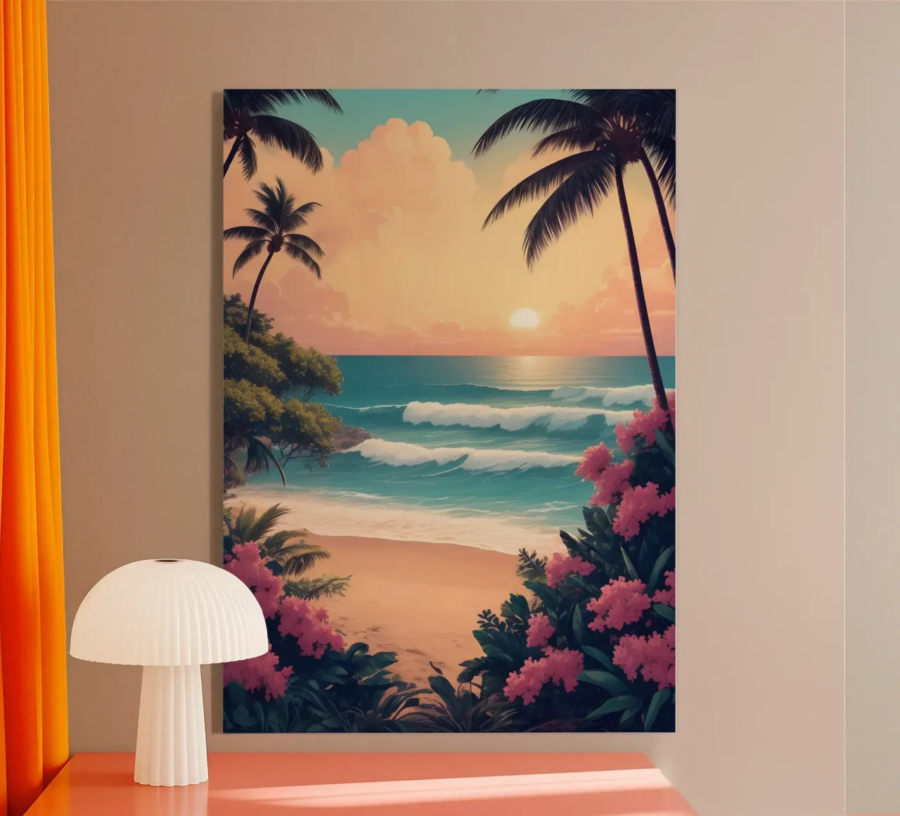Spiaggia tropicale plexiglass da Charnwood Prints