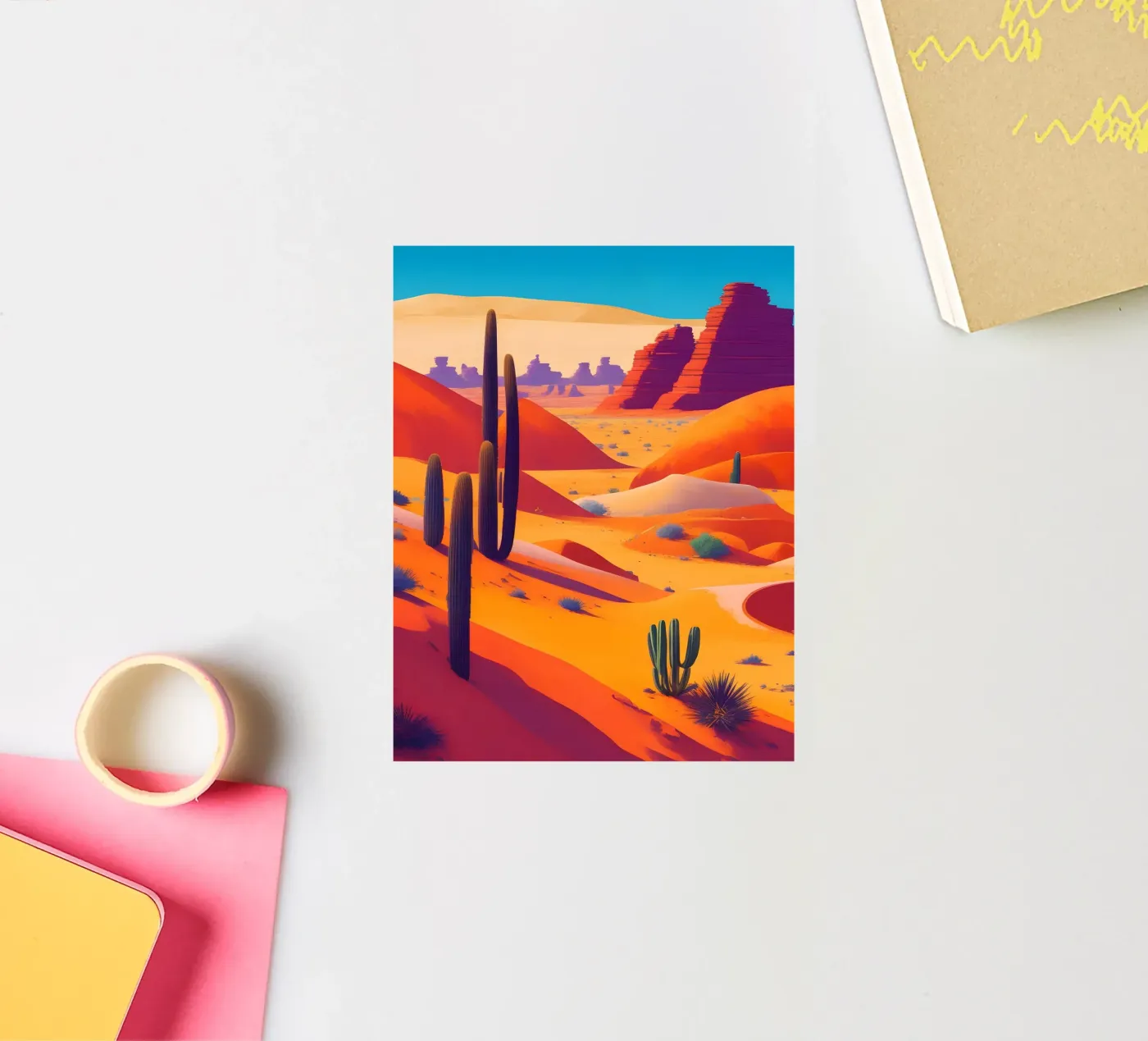 Desert sticker by Charnwood Prints