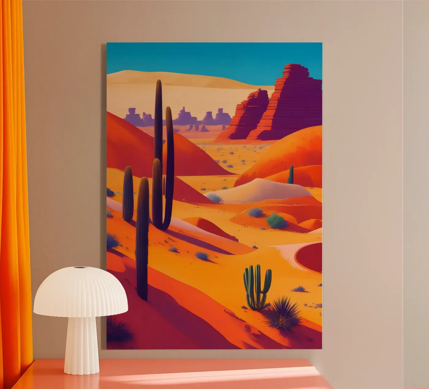 Woestijn acryl van Charnwood Prints