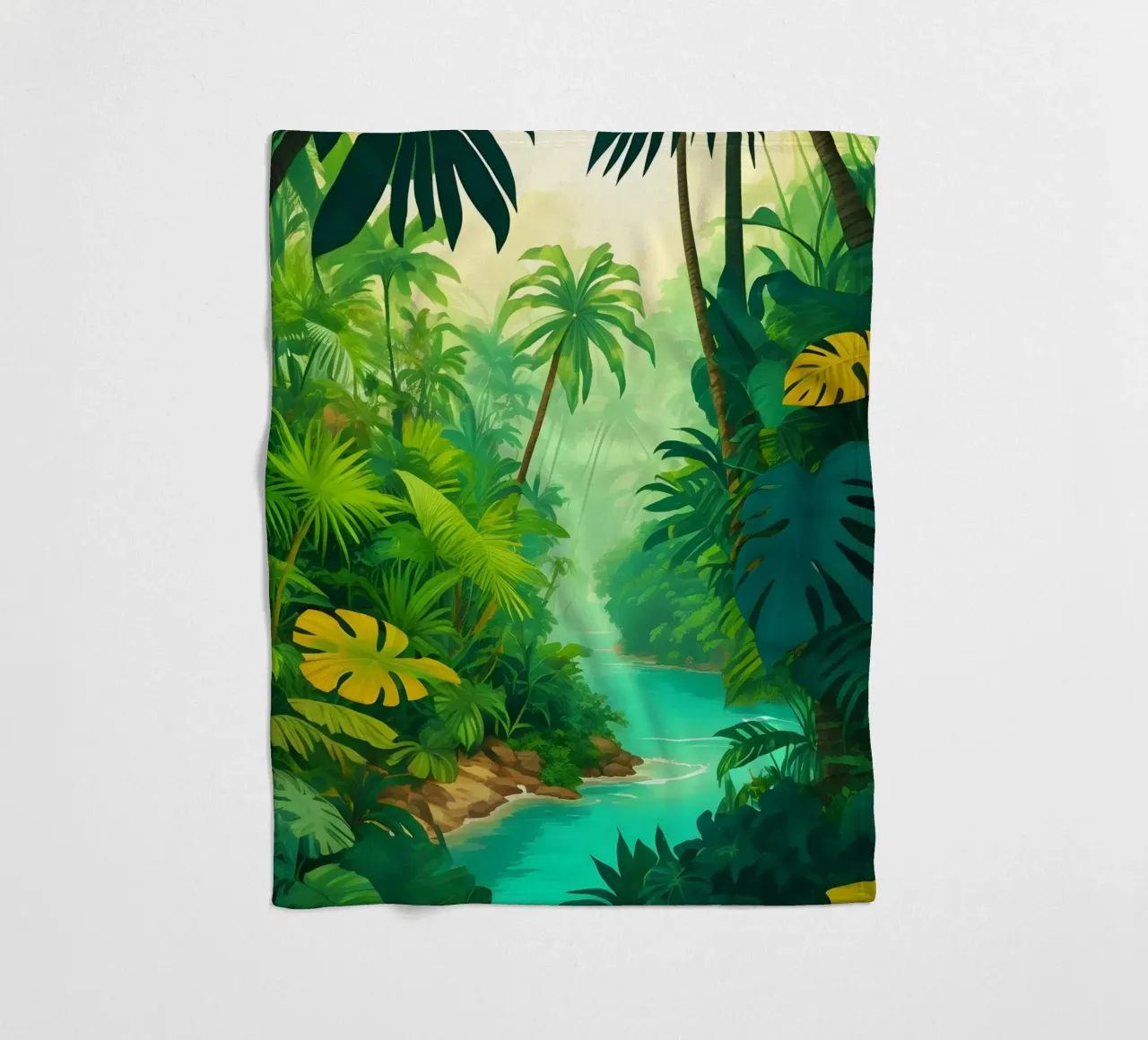 Regenwald Fleecedecke von Charnwood Prints