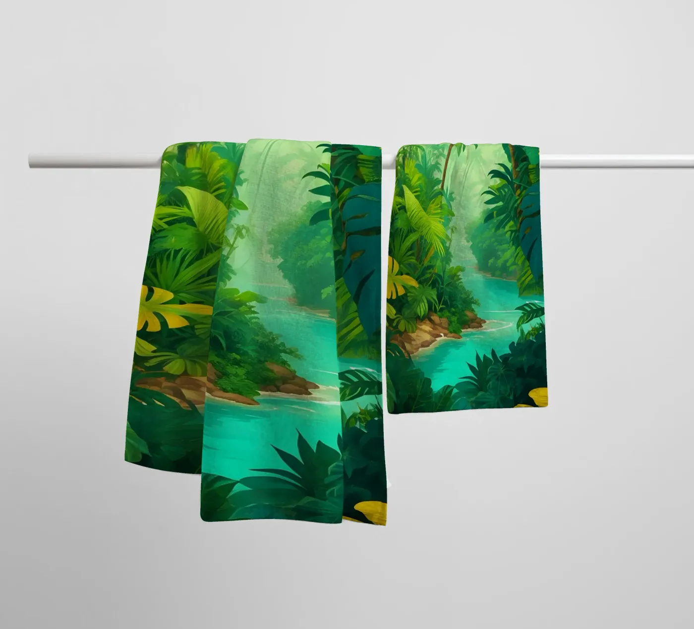 Regenwoud badhanddoek van Charnwood Prints