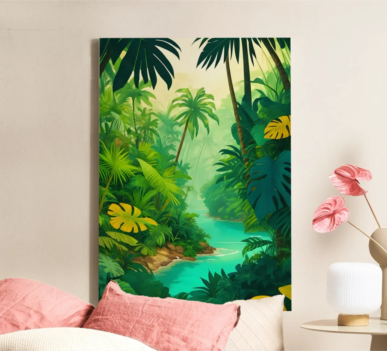 Foresta pluviale tela con Cornice a cassetta da Charnwood Prints