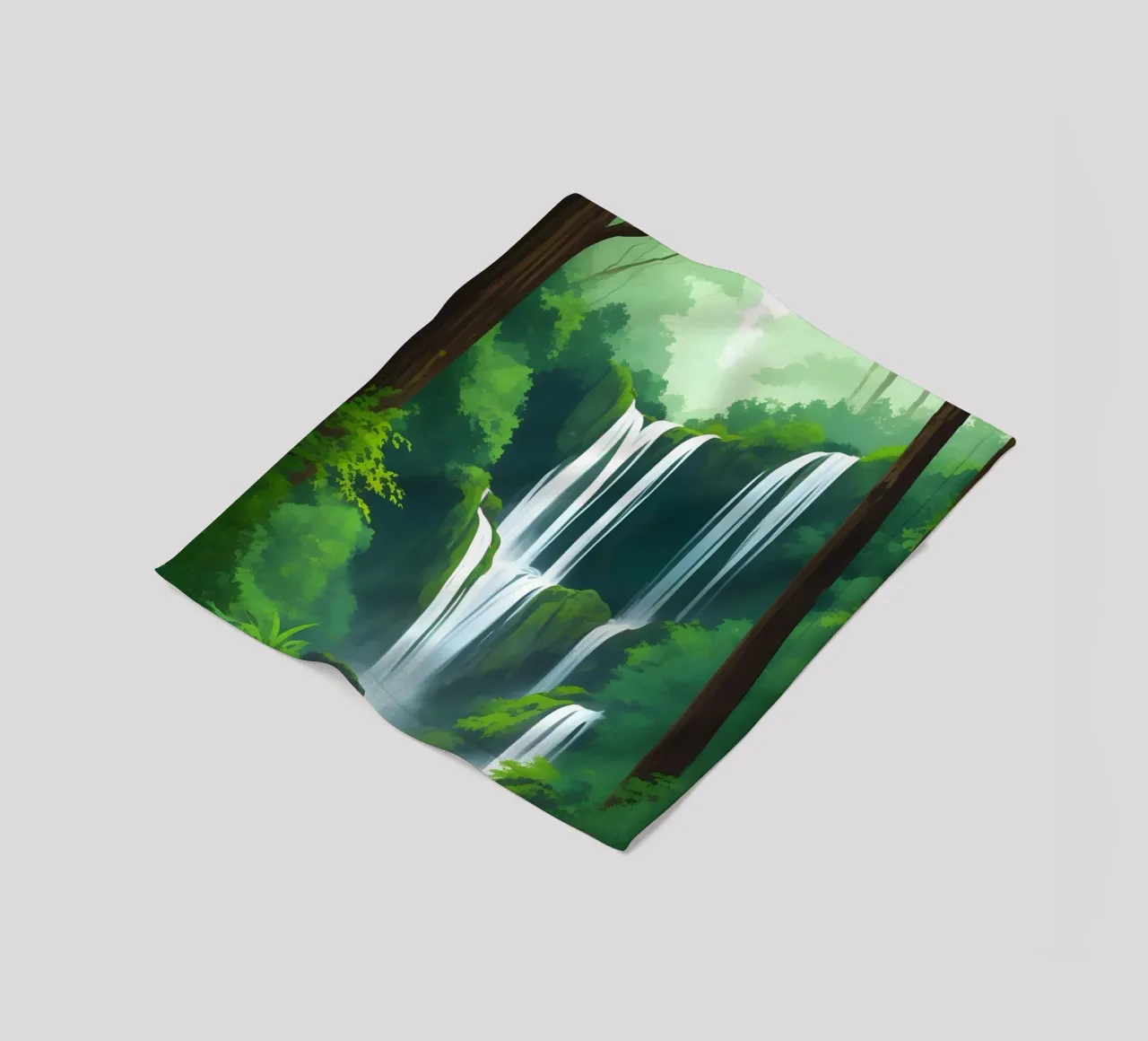 Cascata della foresta pluviale coperta in pile da Charnwood Prints