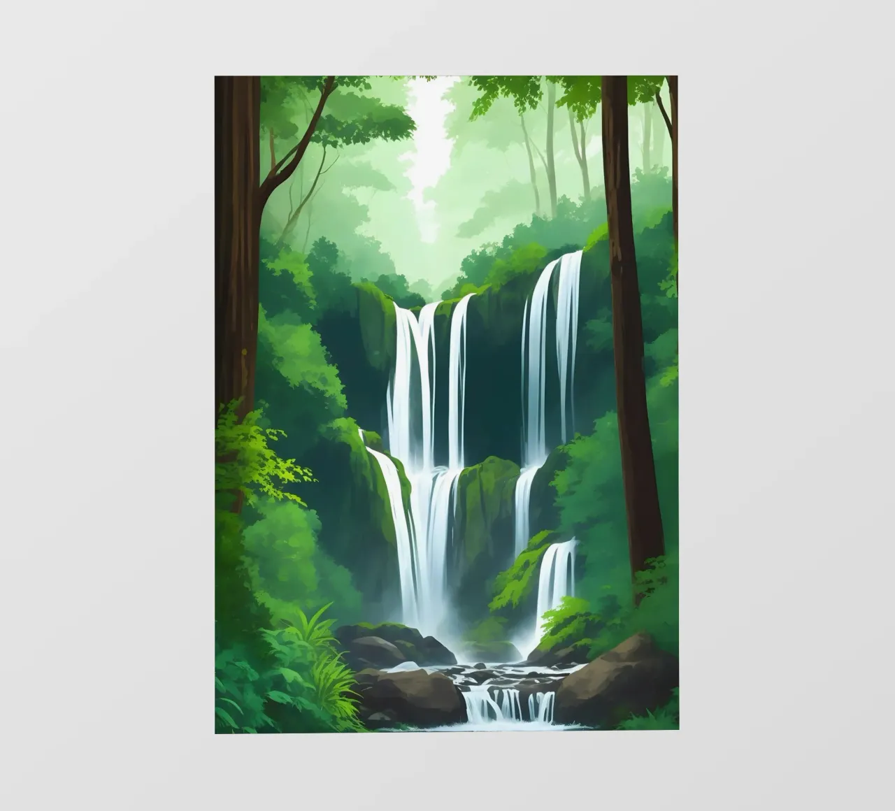 Cascata della foresta pluviale telo in pvc da Charnwood Prints