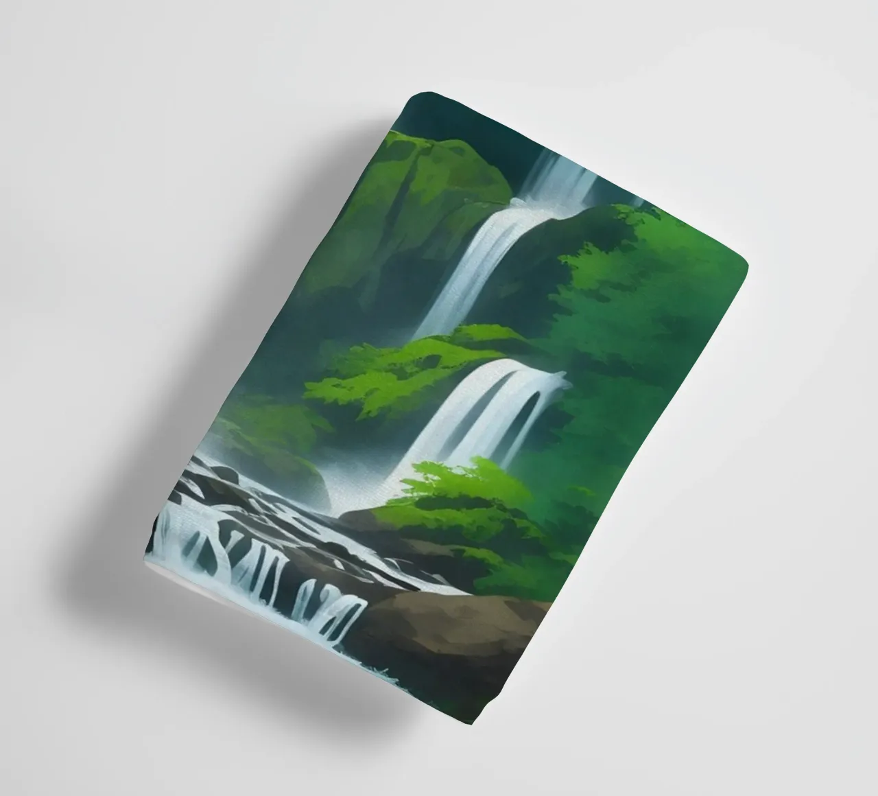 Regenwald-Wasserfall Handtuch von Charnwood Prints