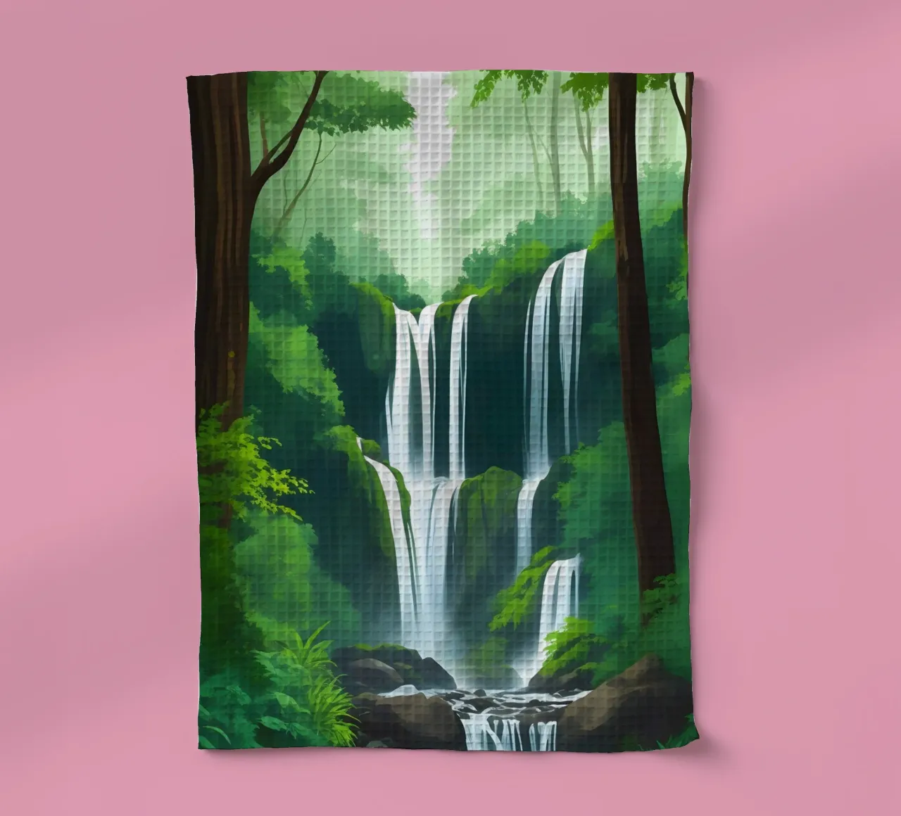 Cascata della foresta pluviale canovaccio da cucina da Charnwood Prints