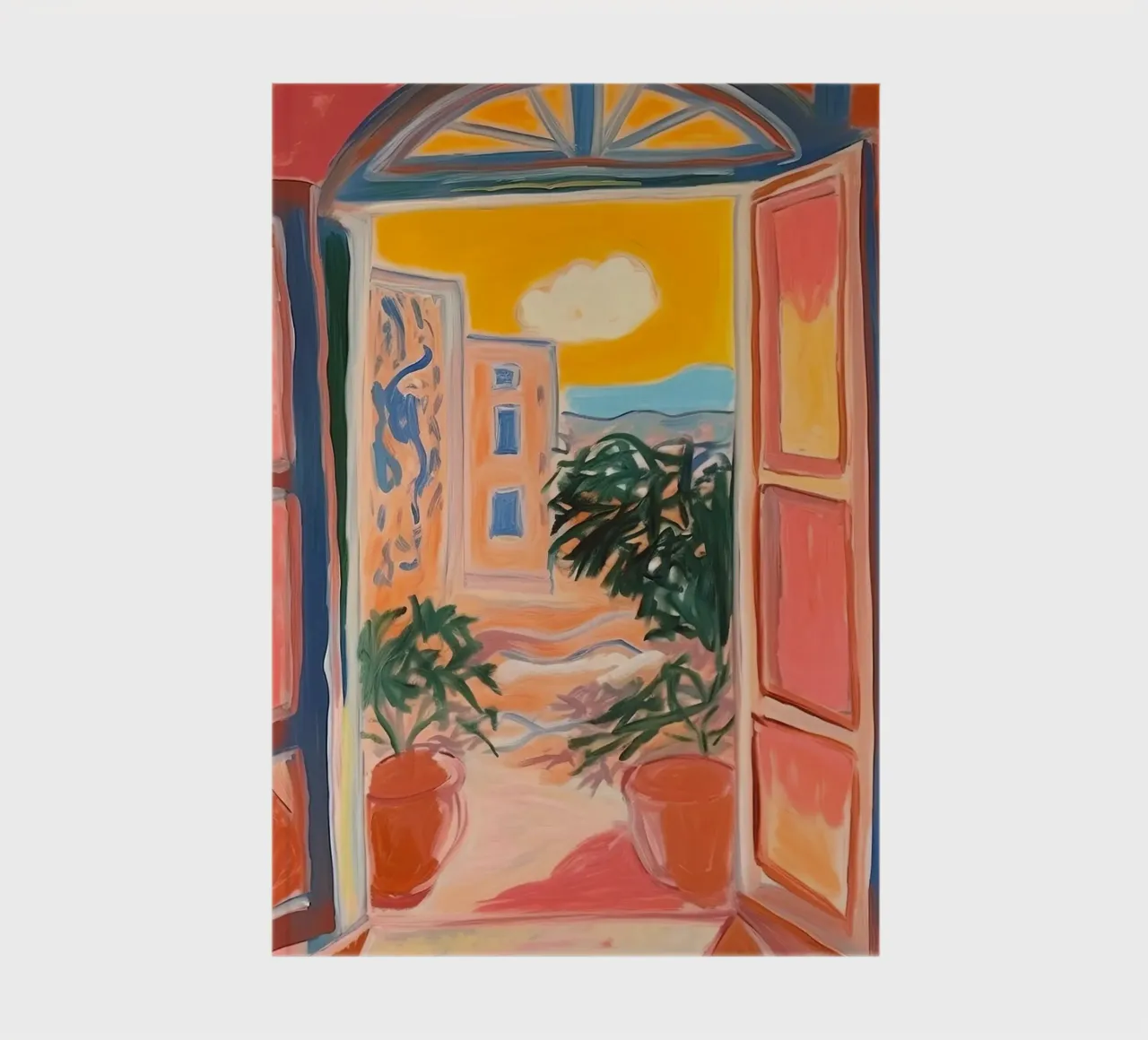 Open Window - inspired by Henri Matisse notebook by Nikis Art Studio