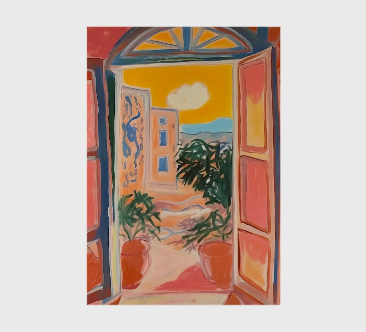 Open Window - inspired by Henri Matisse notebook by Nikis Art Studio