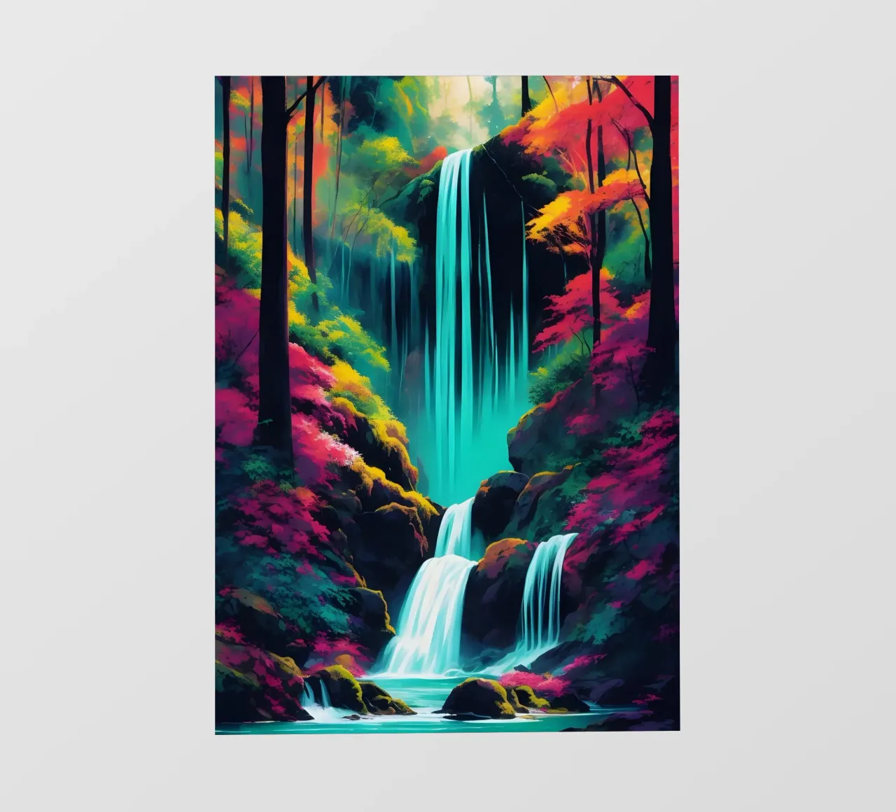 Cascata della foresta pluviale telo in pvc da Charnwood Prints