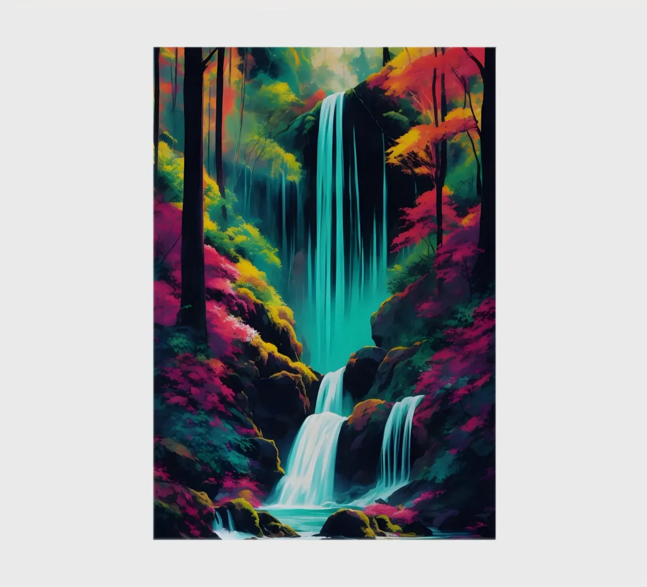 Rainforest Waterfall notebook by Charnwood Prints