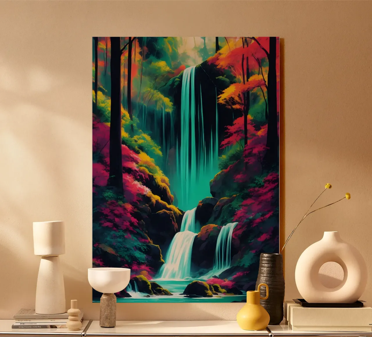 Cascata della foresta pluviale pannello forex da Charnwood Prints