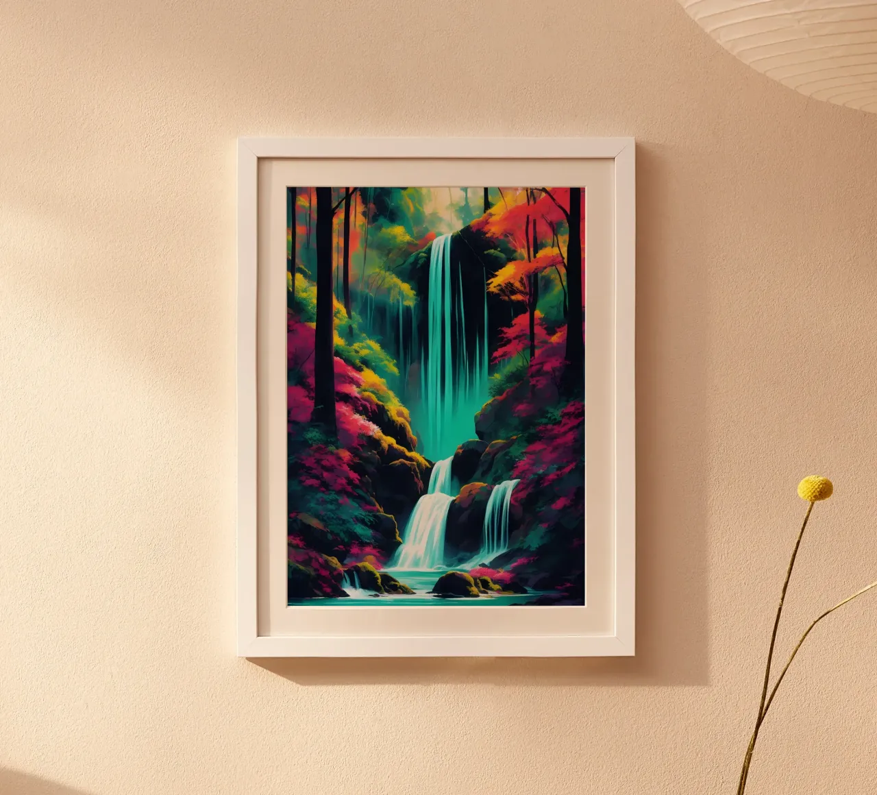 Cascata della foresta pluviale carta hahnemühle da Charnwood Prints