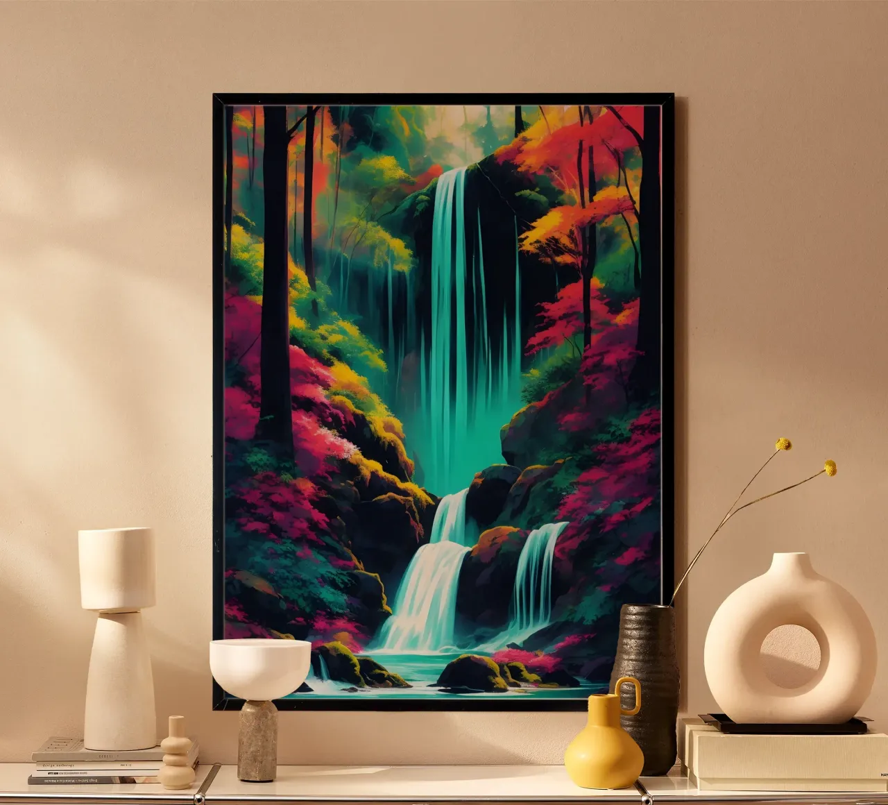 Cascata della foresta pluviale carta hahnemühle da Charnwood Prints