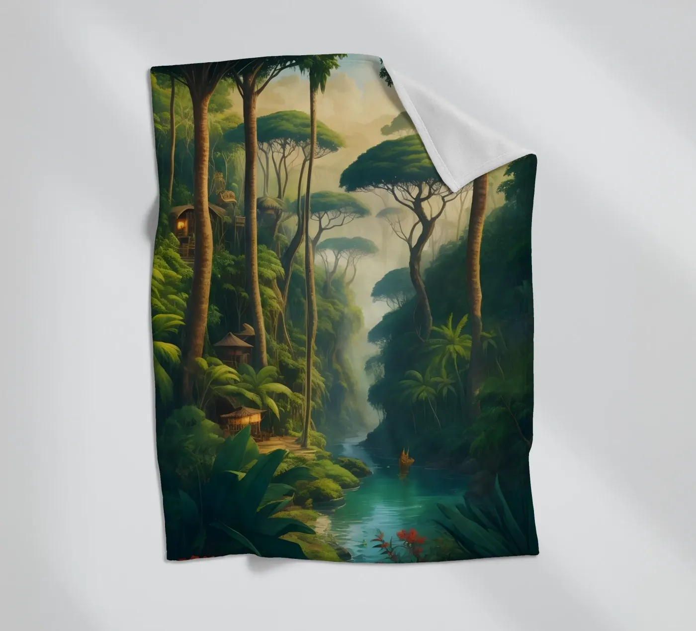 Regenwoud fleecedeken van Charnwood Prints