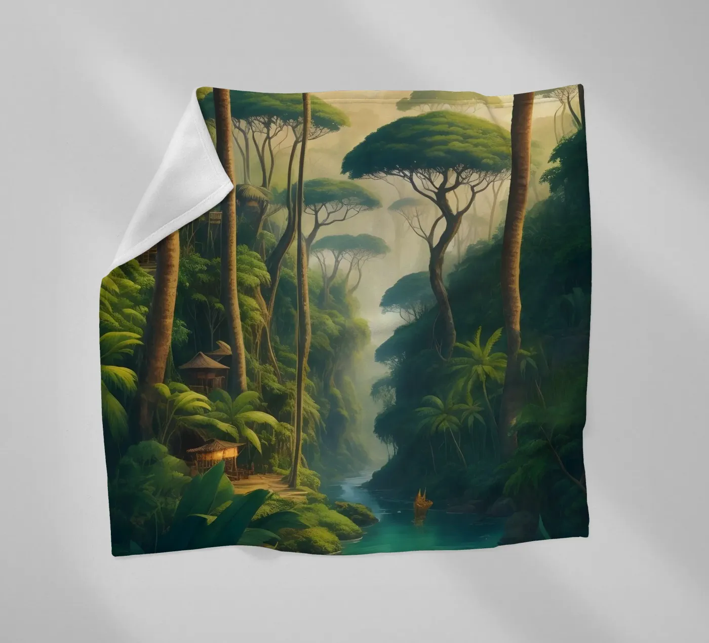Rainforest plaid polaire de Charnwood Prints