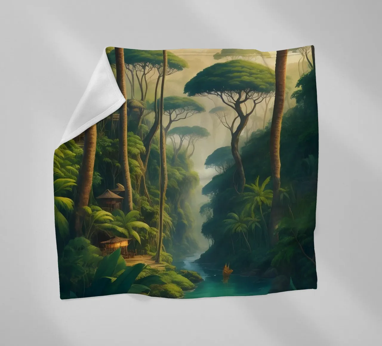 Regenwoud fleecedeken van Charnwood Prints