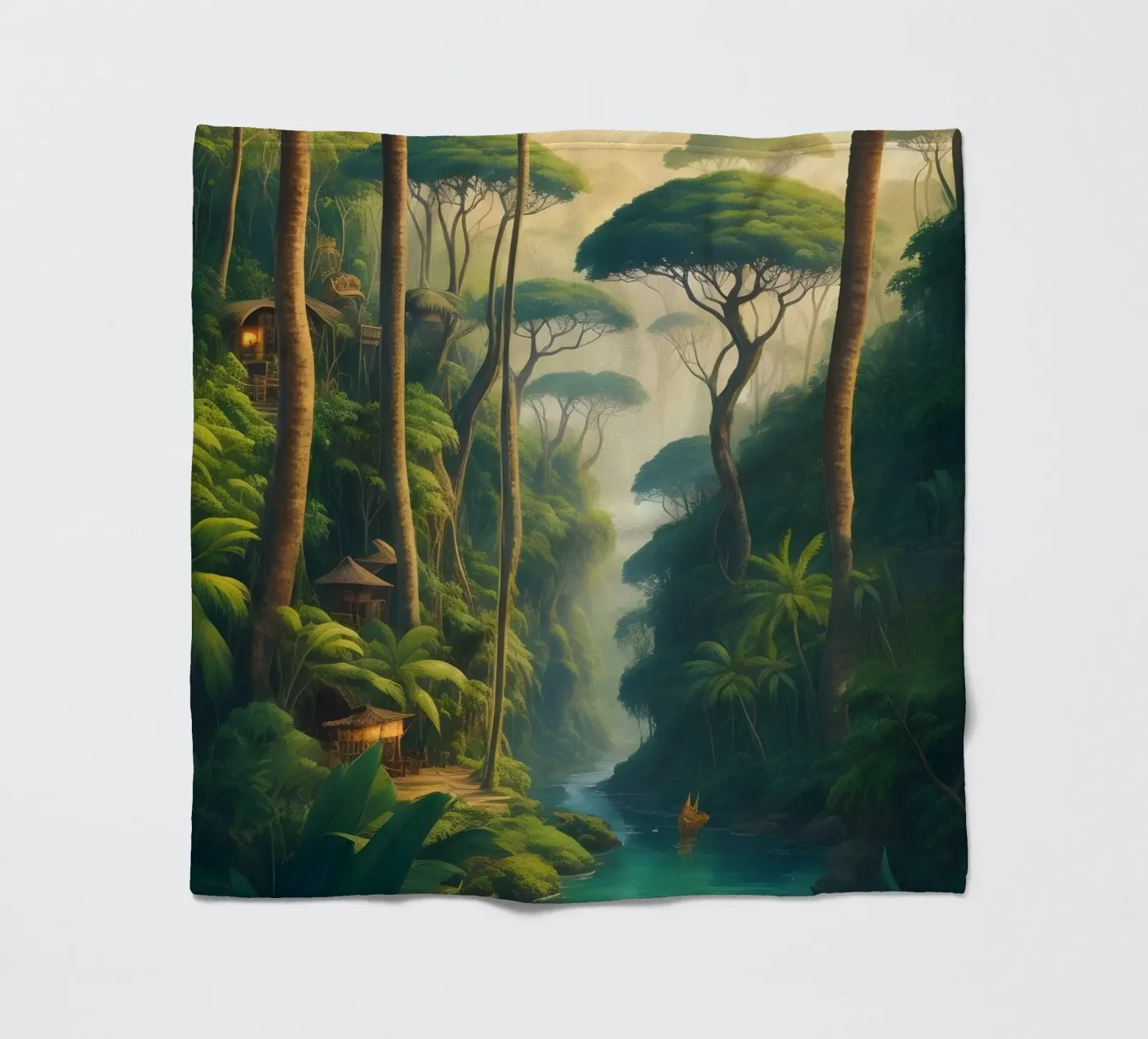 Regenwoud fleecedeken van Charnwood Prints