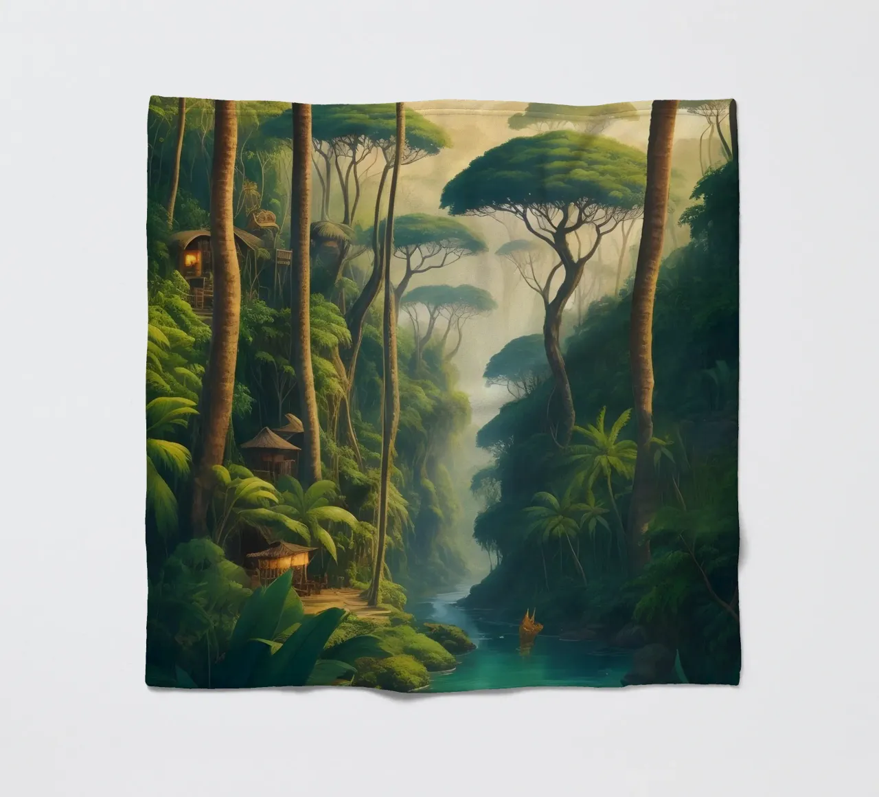 Regenwoud fleecedeken van Charnwood Prints