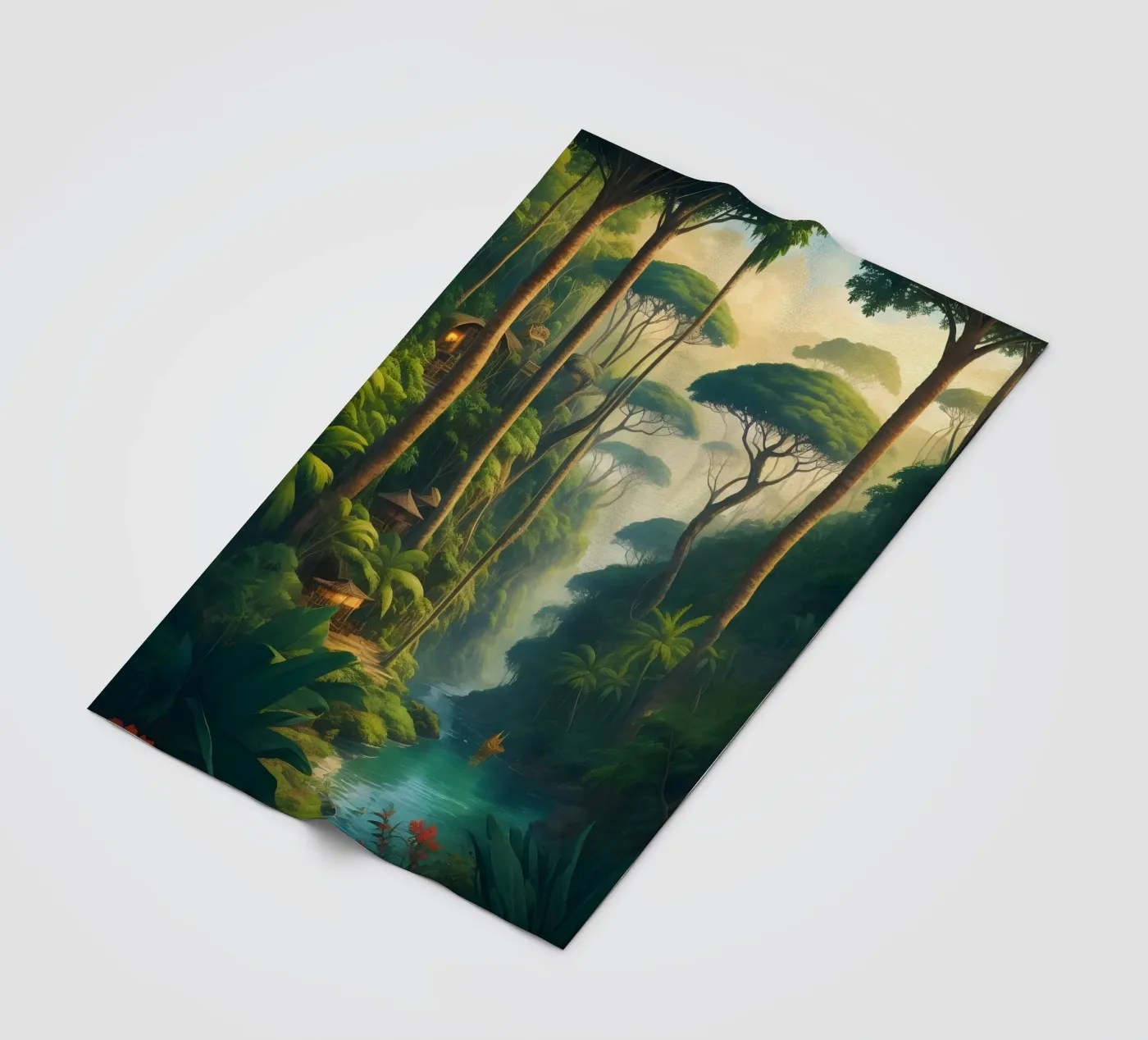 Regenwoud fleecedeken van Charnwood Prints