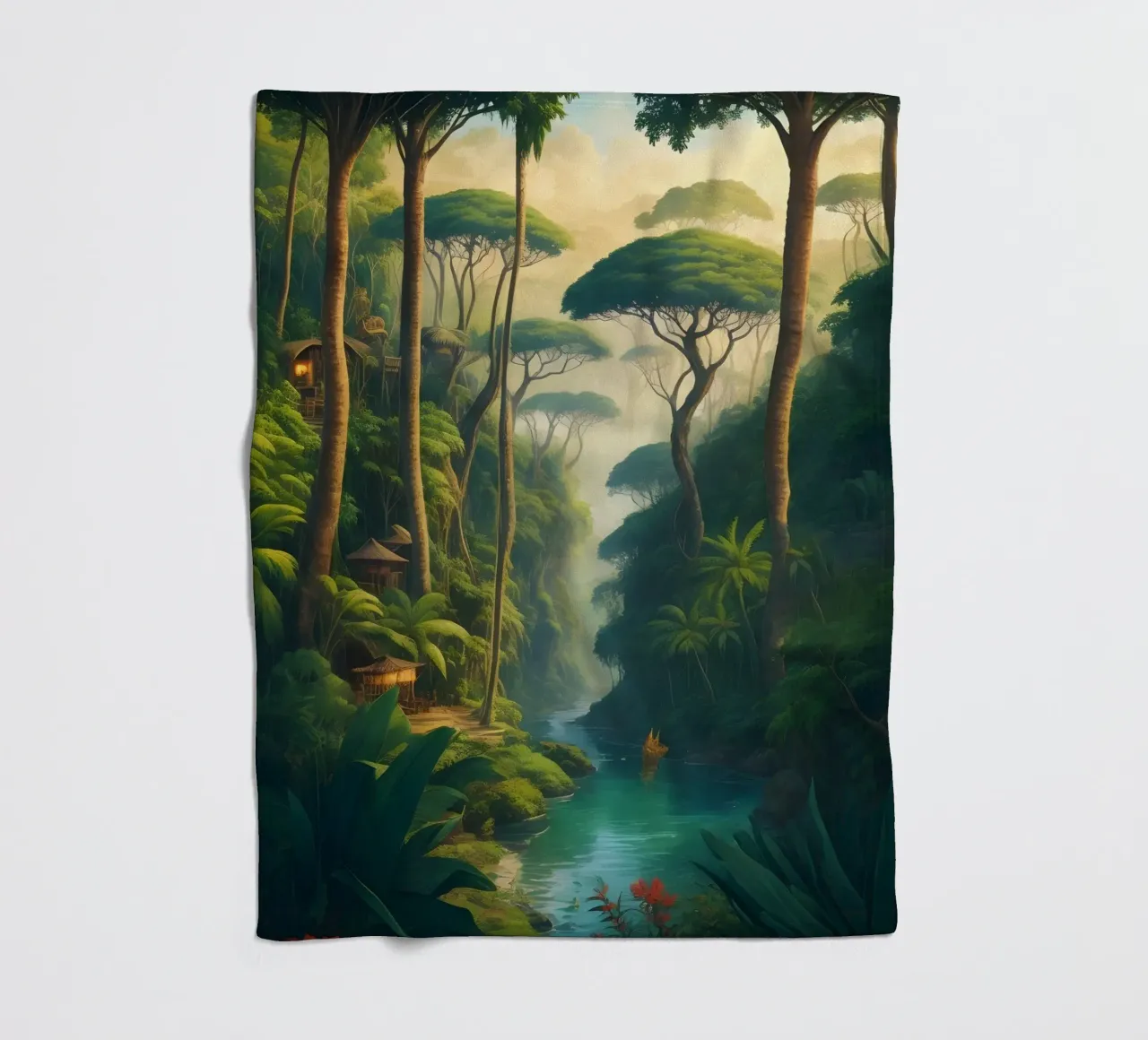 Regenwoud fleecedeken van Charnwood Prints