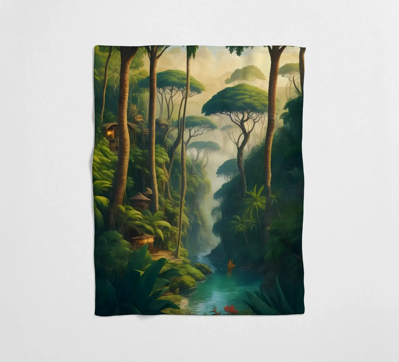 Rainforest plaid polaire de Charnwood Prints