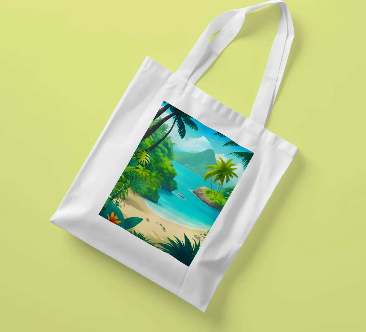 Spiaggia tropicale borsa in juta da Charnwood Prints