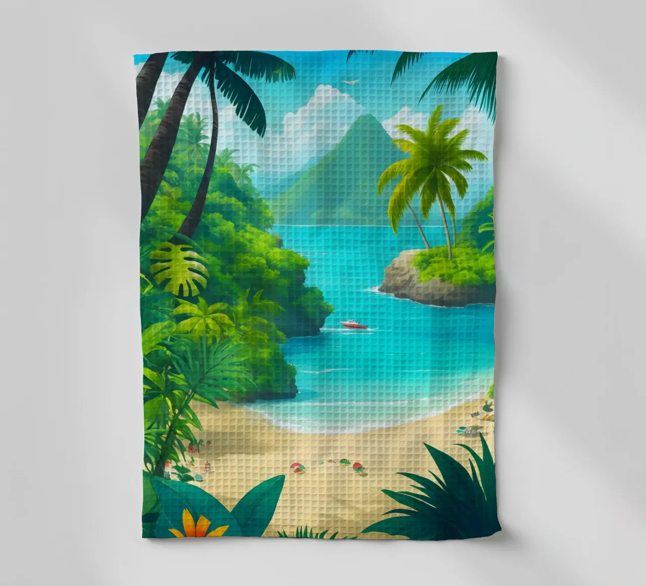 Spiaggia tropicale canovaccio da cucina da Charnwood Prints