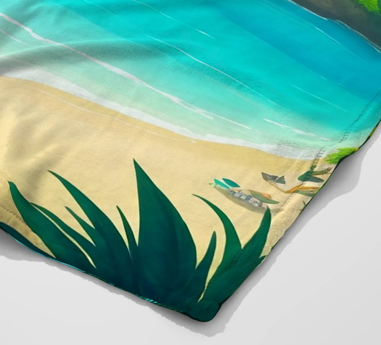 Spiaggia tropicale coperta in pile da Charnwood Prints