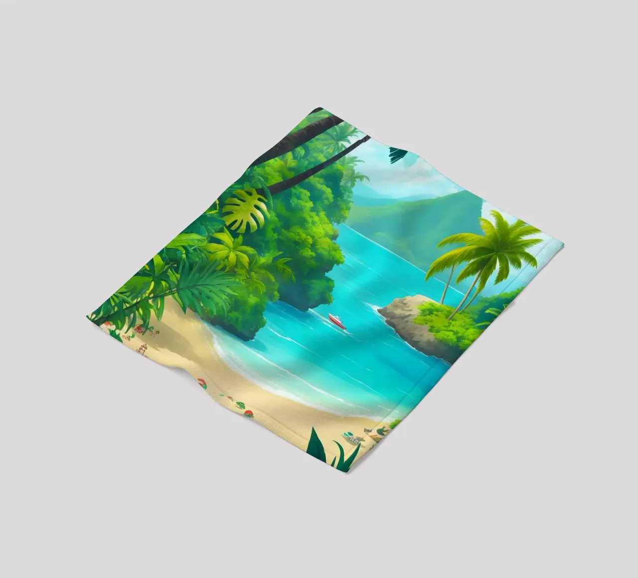 Spiaggia tropicale coperta in pile da Charnwood Prints