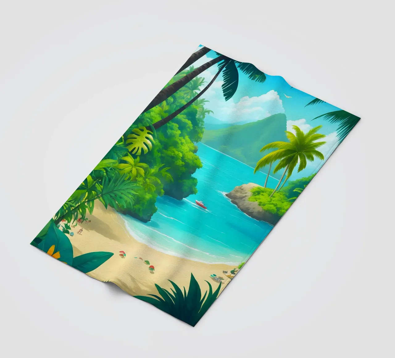 Spiaggia tropicale coperta in pile da Charnwood Prints