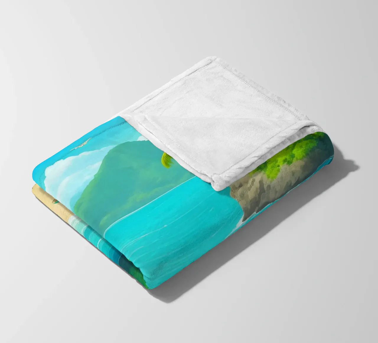 Spiaggia tropicale coperta in pile da Charnwood Prints