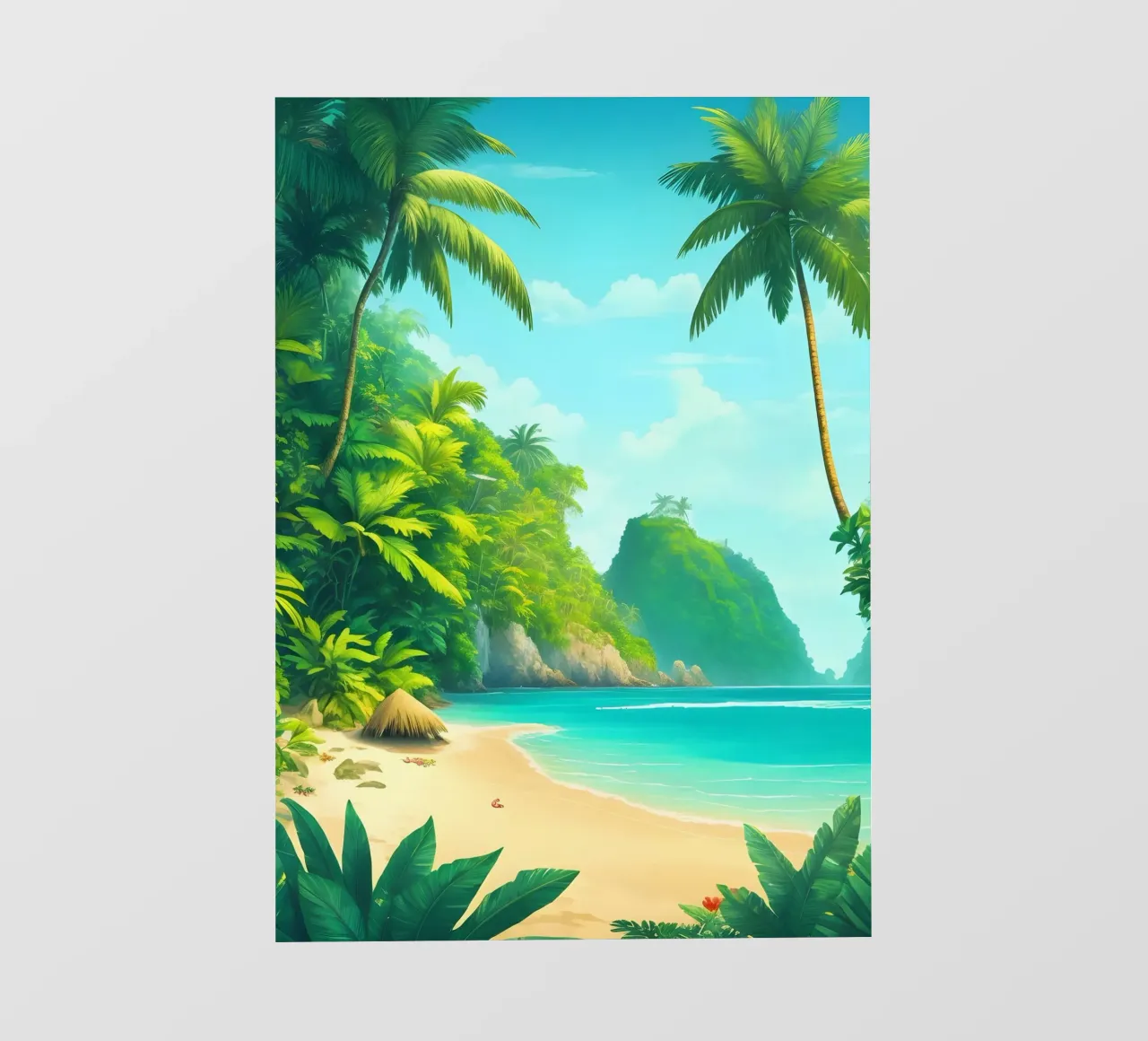 Spiaggia tropicale telo in pvc da Charnwood Prints